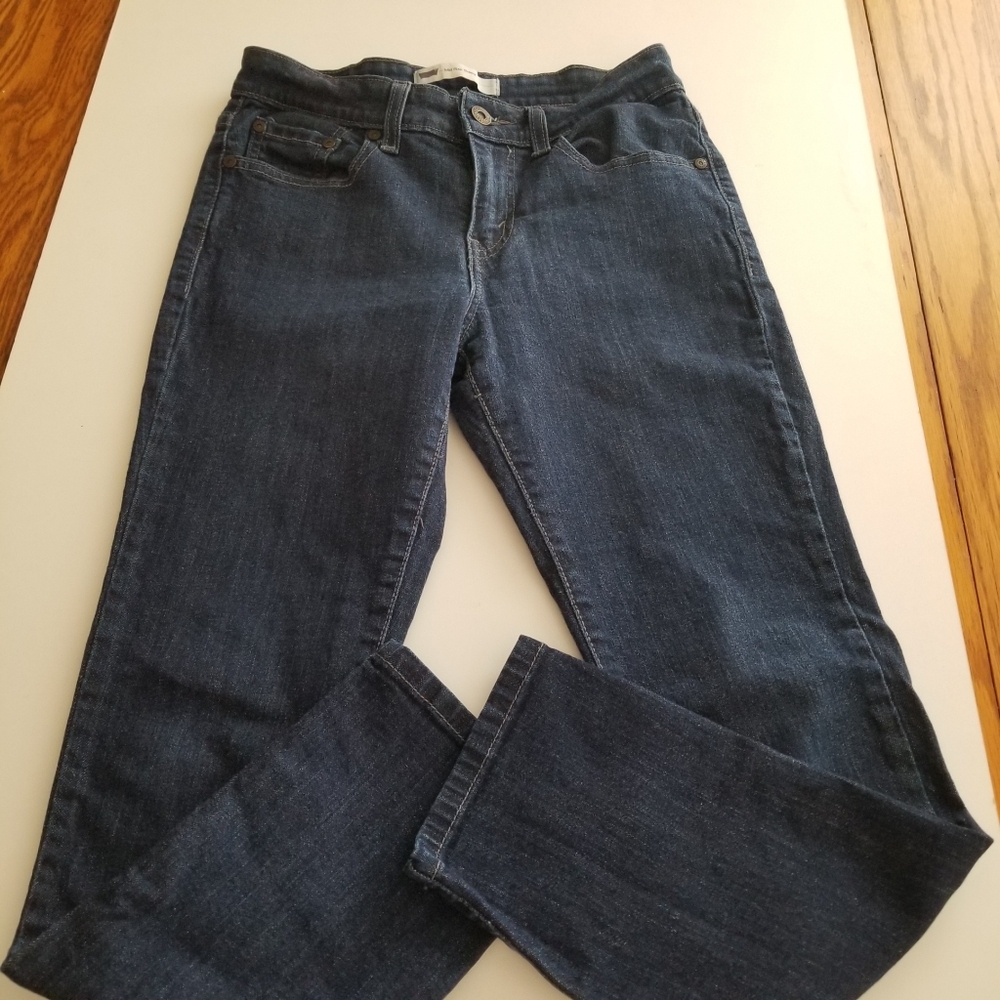 Levi’s Mid Rise Skinny Jeans Dark Wash Stretch Denim Women’s